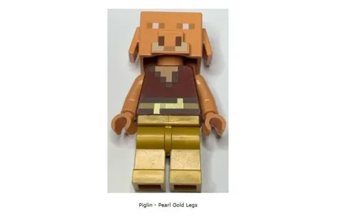 LEGO® Minifig min117 - Piglin - Pearl Gold Legs