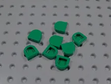 LEGO Lot of 8 Green 1x1 Smooth Half Round Tiles Plates BO