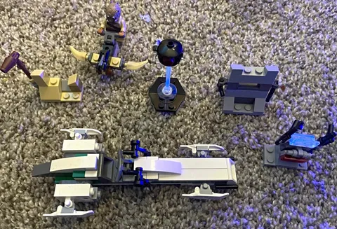 LEGO Star Wars Bulk Mixed Lot White & Gray Speeder Vehicle Parts w/ Accessories