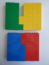LEGO Duplo 2x2 bricks lot of 145 Red, Yellow, Blue, Green