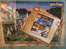 LEGO Harry Potter Vintage Poster & Creator Booklet Lot 2001 Hogwarts Castle