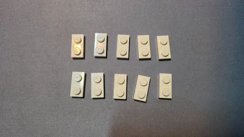 LEGO Loose Lot (10 Pieces): 3023 - 1x2 Plate White [NEW]