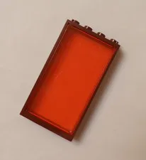 Lego x1 Reddish Brown 1x4x6 Door Frame, Orange Window, 60596, 35294 (028-70)