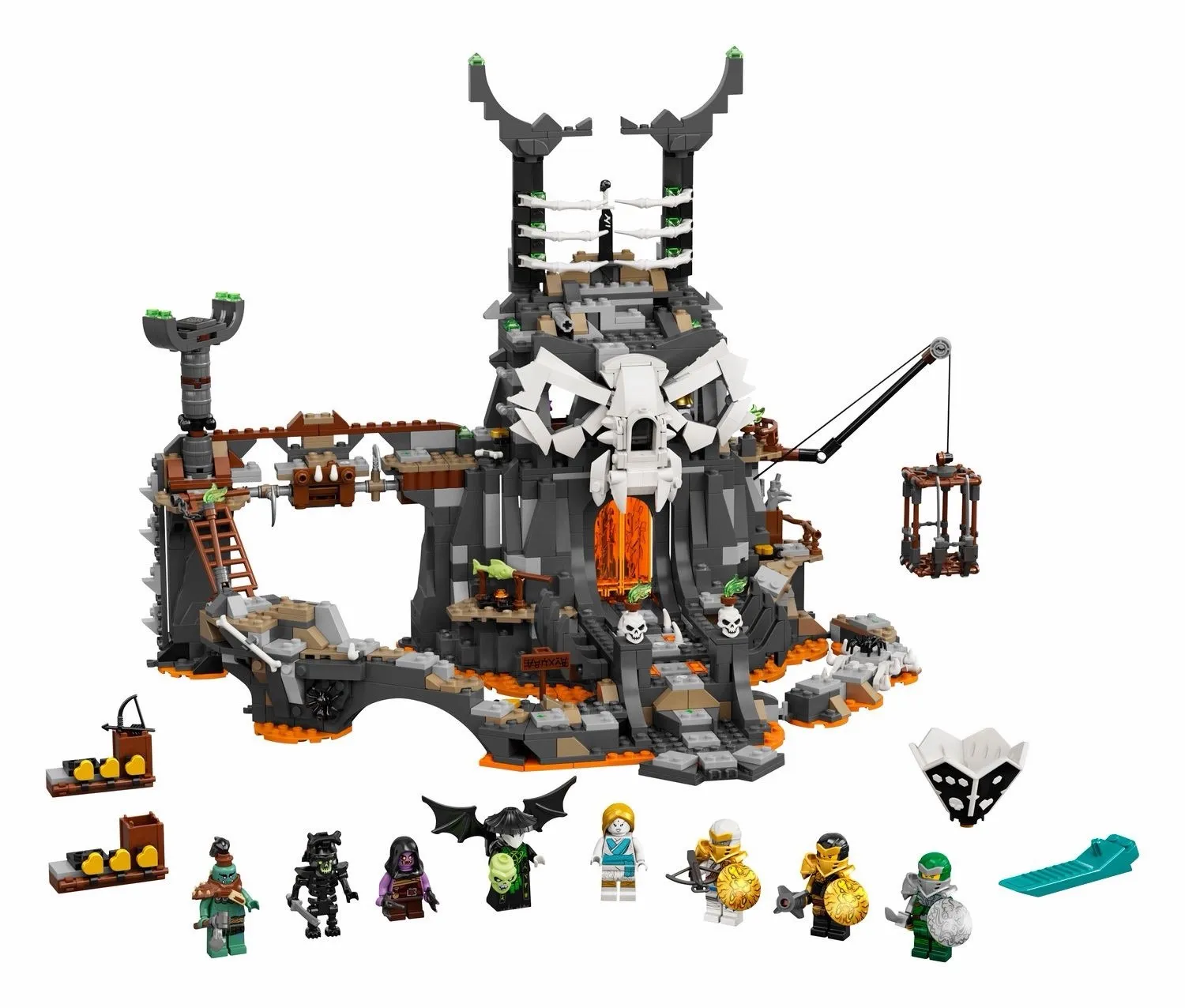 LEGO NINJAGO: Skull Sorcerer's Dungeons (71722) 99% Complete
