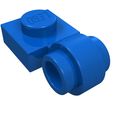 LEGO Part 4081b - Blue Plate Special 1 x 1 with Clip Light, Bar Hole [Thick Ring