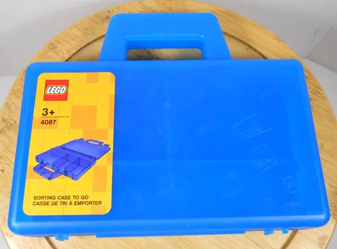 2018 LEGO 4087 sorting case to go pieces organizing divider blue box container