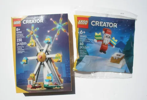Sealed LEGO Celebration Ferris Wheel 40758  & Christmas Chimney Fun Santa 30692