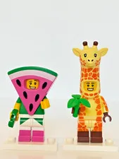 The LEGO Movie 2 Minifigures, Watermelon Dude & Giraffe Guy, 71023, Minifigs
