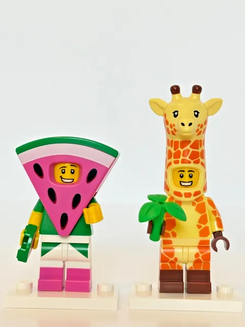 The LEGO Movie 2 Minifigures, Watermelon Dude & Giraffe Guy, 71023, Minifigs