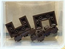 LEGO Parts - Dark Brown Plate 2 x 3 with 1 x 1 Cutout - No 73831 - QTY 5