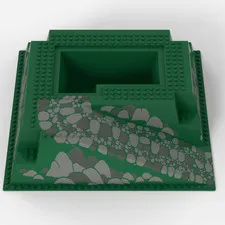 LEGO ® baseplate, raised: 2552px6 - green - used