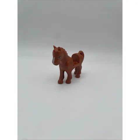 Lego Friends Horse Figure Reddish Brown with White Blaze and Blue Eyes 10566