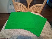 LOT OF 3 LEGO 10 X 10 INCH GREEN BASE PLATES 32X32