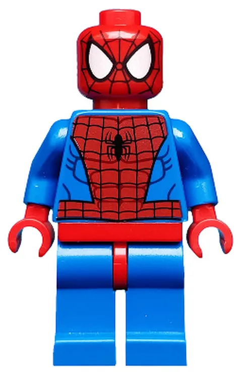 LEGO [No Color/Any Color] Spider-Man - Black Web Pattern, Red Hips sh0115 Used G