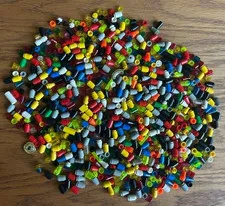 Lego Small Pieces Lot. 1x1, Slopes, Cones, Flat Round Dots & Squares, Misc.