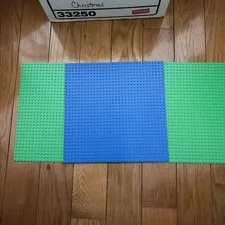 Lot of 3 Genuine Lego 32x32 Base Plates 10” Square 2-GREEN and 1-BLUE
