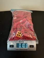 LEGO Bulk Lot 10 Ounces Small Red Bricks