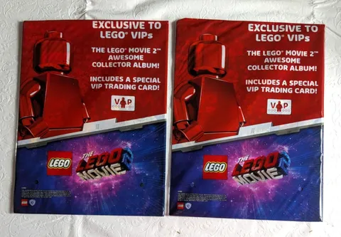 LEGO Movie 2 Awesome Collector Album With VIP Promo Cards Sealed Lot of 2