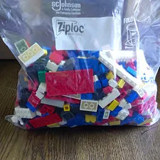 LEGO Bulk Lot Mixed Bricks Pieces Parts, Multicolor Plastic, Polybag