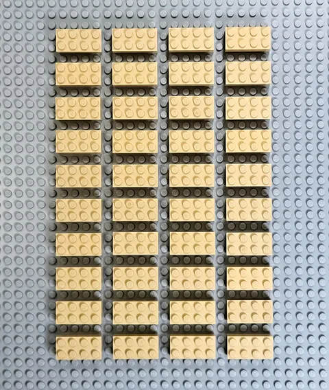 LEGO 2x2 2x4 Bricks 3001 3003 Tan Brown Yellow Orange Green PICK 3 SAVE 67%