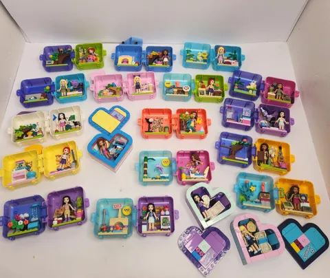 Lego Friends Play Cubes & Heart Boxes X19 Bulk Lot COL-5545