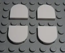 Lego Tile - Tile Rounded 2x2 White 4 Pieces