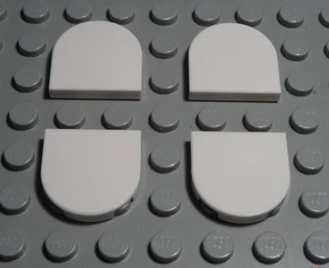 Lego Tile - Tile Rounded 2x2 White 4 Pieces