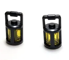 Lego - Minifigure Utensil - Lot of 2 - Black, Lanterns, Lamp