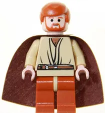 LEGO Star Wars sw0135 Minifigure Obi-Wan Kenobi Dark Orange Legs rare from 2005