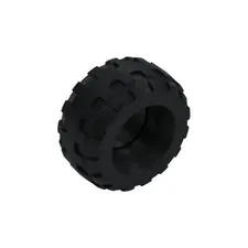 LEGO 5x Black Tire 37 x 18R inv.620