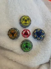 LEGO Lot  Atlantis Treasure Keys & Base -Green Blue Orange Yellow Red 8078 
