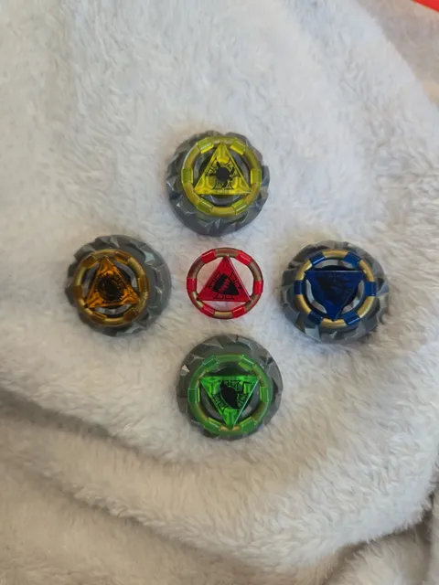 LEGO Lot  Atlantis Treasure Keys & Base -Green Blue Orange Yellow Red 8078 