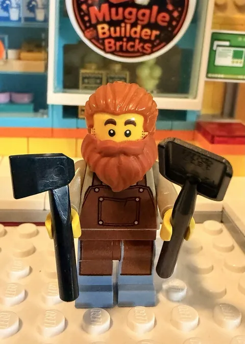 Lego Medieval Blacksmith Minifgure With Accessories 