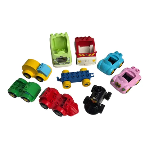 LEGO Duplo Vehicle Set Lot Cars Trains Tractors Trucks Building Blocks Assorted