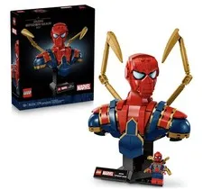 LEGO Marvel Iron Spider-Man Bust Collectible - Building Kit for Adults,