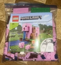 Lego Minecraft - The Pig House Set #21170 Nearly Complete w/Manual no minifigs
