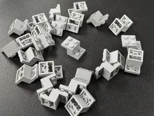 Lego x25 New Light Bluish Gray Bracket 3 x 2 x 1 1/3  # 73562