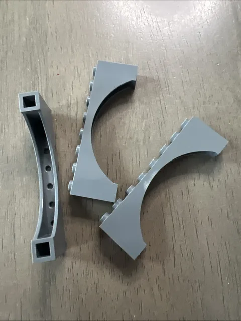 LEGO 16577 Dark Bluish Gray Arch 1 x 8 x 2 Raised 3 Pieces
