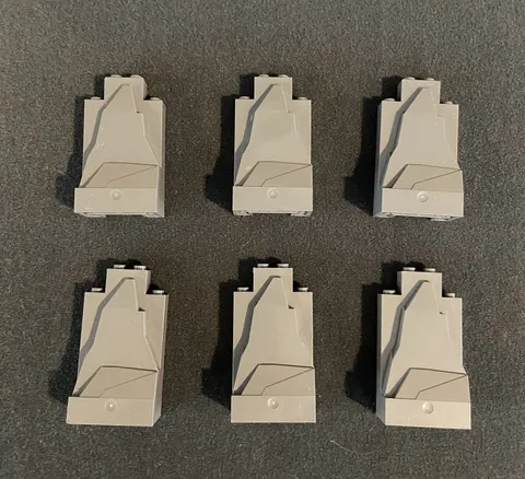 Lego 47847 Grey Rock Panel 2 x 4 x 6 lot of 6 pieces 2003