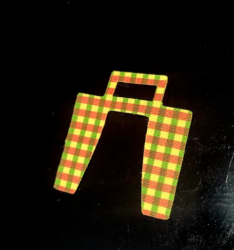 LEGO 97122 Cloth Curtain w/ Red, Yellow, & Green Pattern for VW camper van ᯓ 1pc