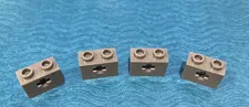 LEGO PART 32064 TECHNIC 1X2 BRICK 2 STUDS CENTER CROSS AXLE HOLE 4 PCS (L GRAY)