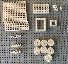 LEGO 2744pb009 Technic Brick Holes White Bulk Lot 32 Star Wars Ninjago 1x14