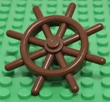 Lego Reddish Brown Boat Ship Wheel Part 4790