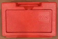 Vintage LEGO Red Plastic Storage Case Box Enfield CT USA Interlego A/S