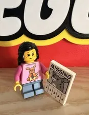 Lego Missing Cat Kiddo Minifigure With Accessories 