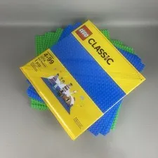 LEGO Baseplate Lot Blue and Green Large 32x32 Studs 10"x10” 15 pieces