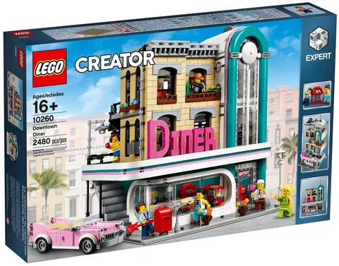 LEGO 10260 Downtown Diner Modular Complete w/ Minifigs & Instructions