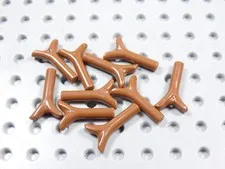 LEGO Lot of 10 Reddish Brown Stems Plants Minifig BI