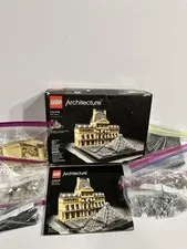 LEGO ARCHITECTURE: Louvre (21024) Complete With Instructions And Box