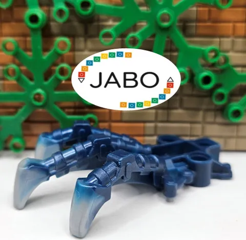 (S18 / 10 / 7) LEGO Bionicle 53562pb03 Piraka Foot Foot Clawed Blue Silver